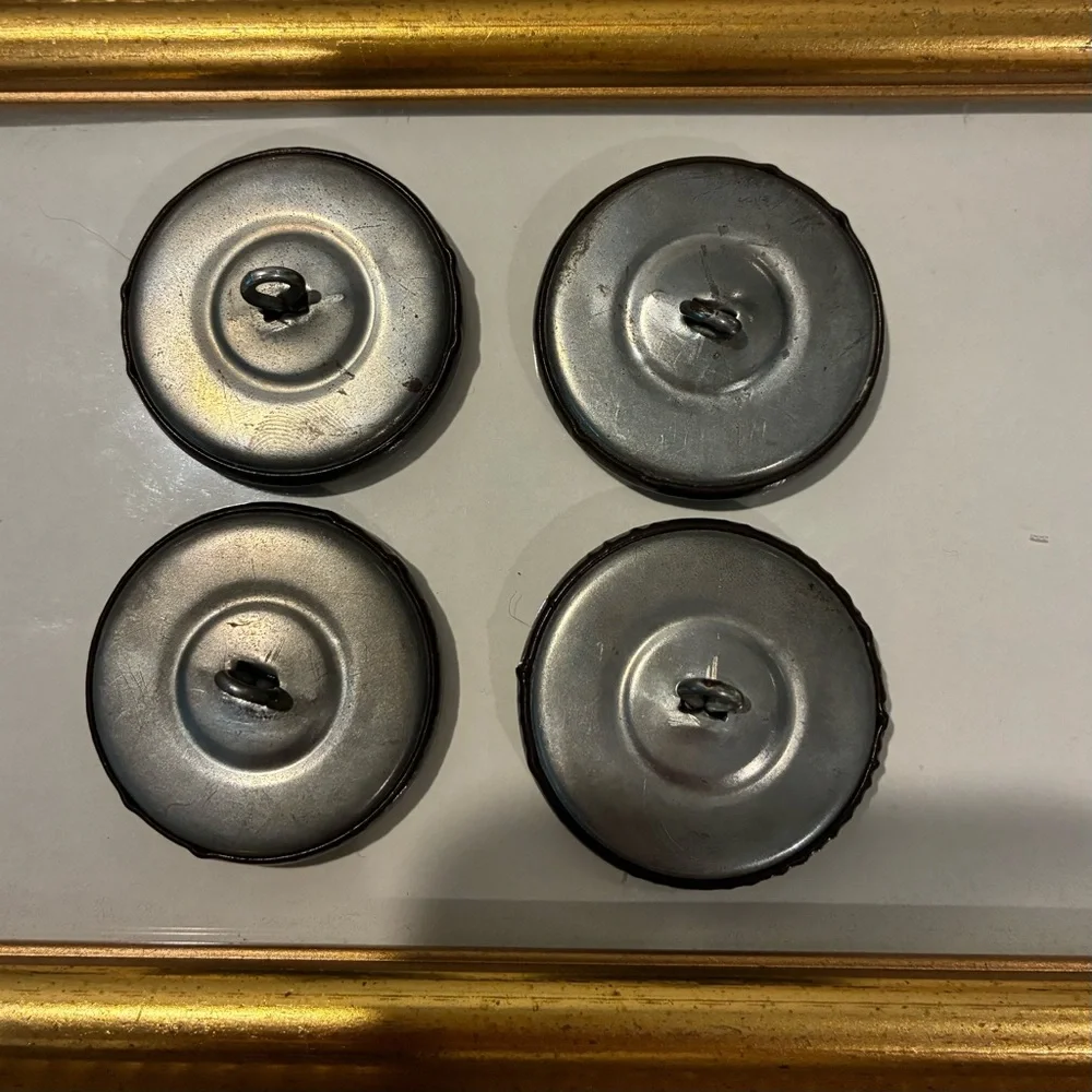 Vintage 1950s/1960s Large Sewing Buttons Set of 4: Black